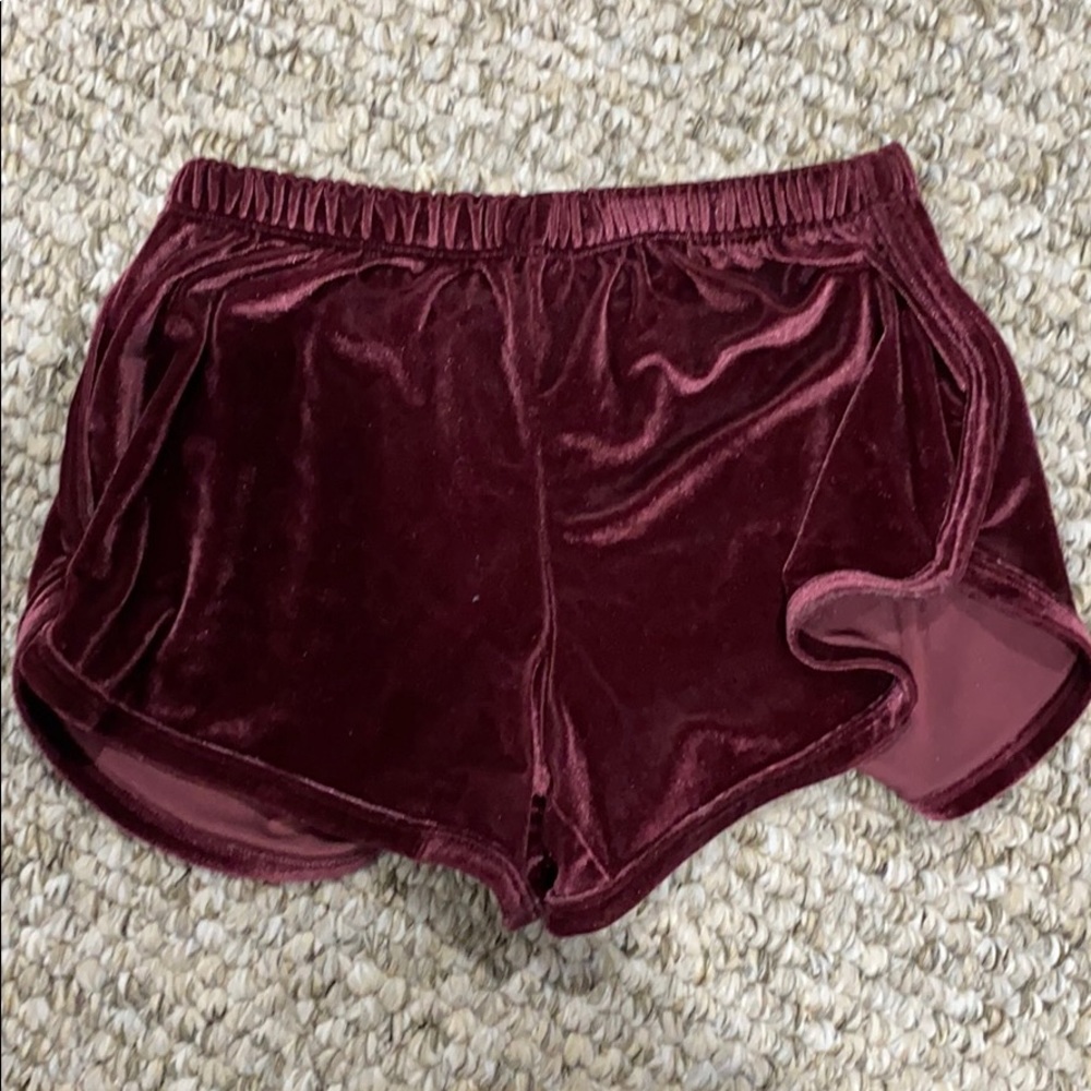 velvet shorts
